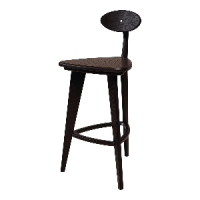 Полубарный стул 3 прямые ноги